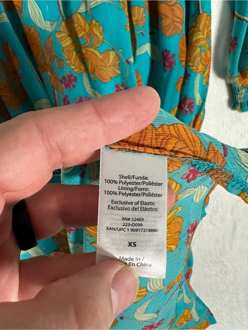 SOFIA JEANS‎ Sofia Vergara XS Off The Shoulder Midi Dress Teal Floral Boho Chic